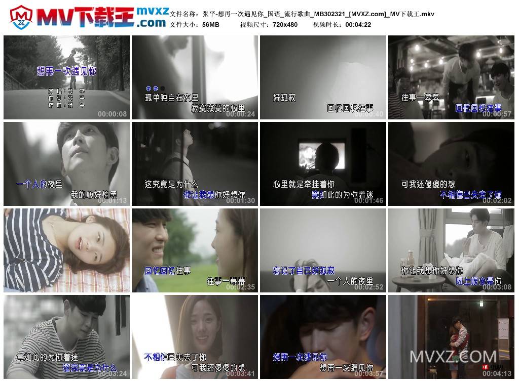 张平-想再一次遇见你_国语_流行歌曲_MB302321